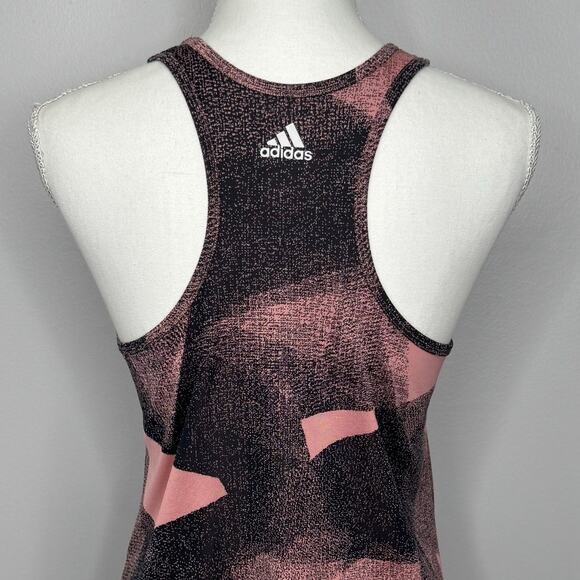 Adidas Climalite Racerback Tank Top Women Small Pink Black Athletic Activewear - Picture 7 of 11